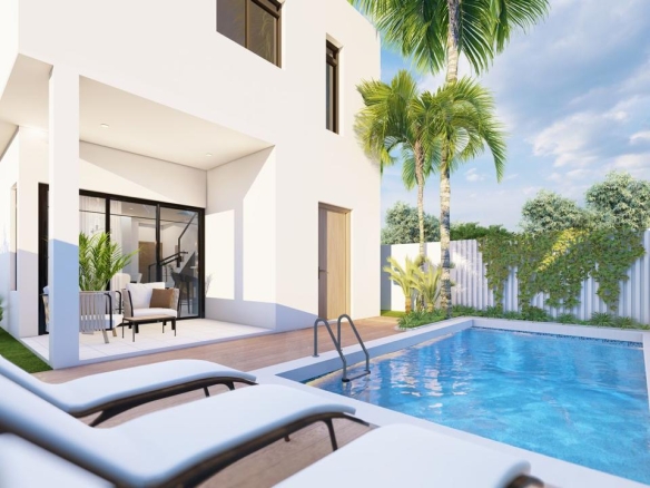 Casa moderna en pre construcción en Puerto Plata